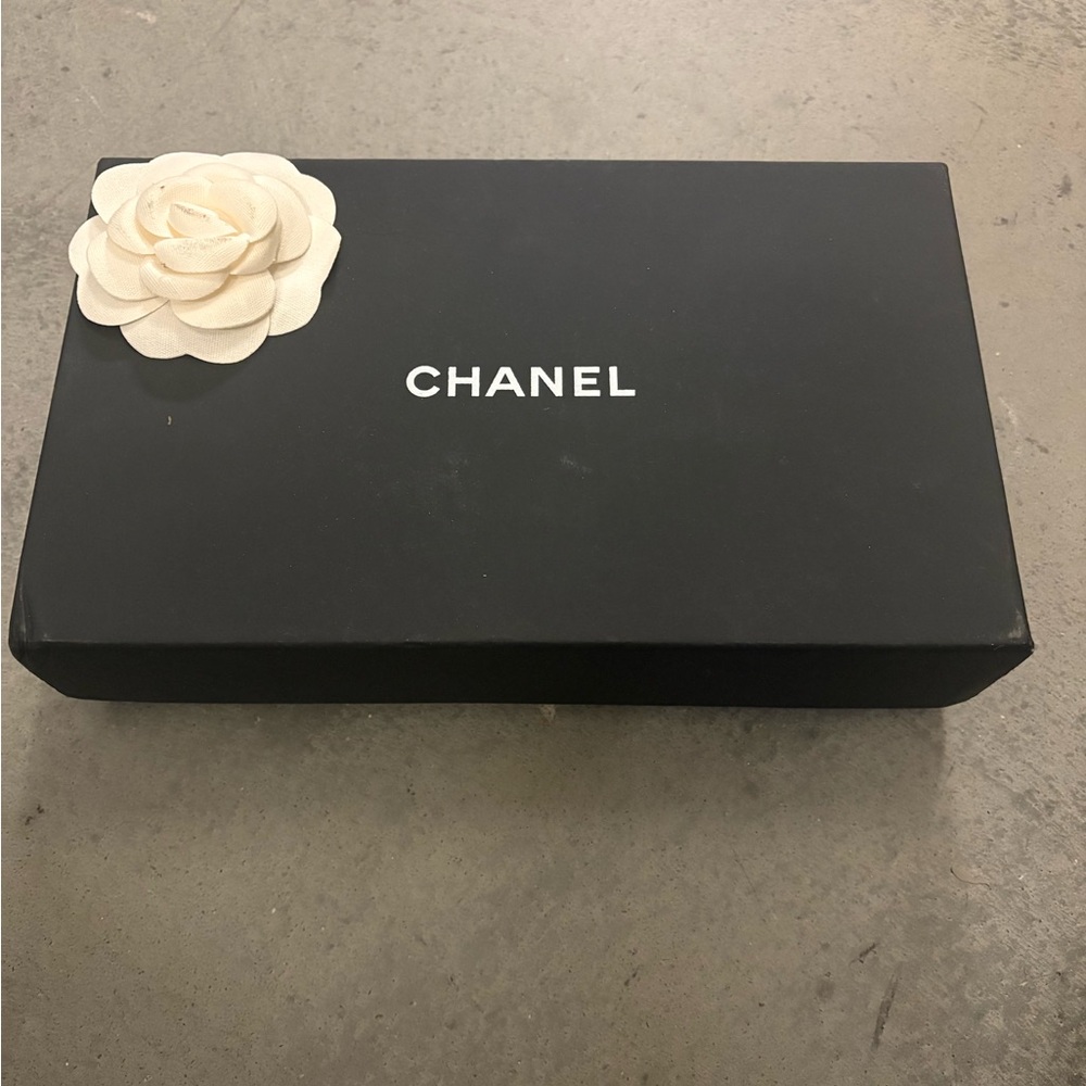 CHANEL Black Box with Cream Floral Accent